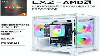 Review LXZ Desktop Computer  AMD Ryzen 75700G 8Core  16GB DDR4 RAM  1TB NVMe SSD [upl. by Abramo]