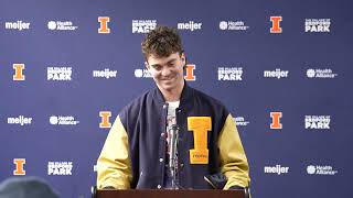 Northwestern postgame Illini QB Luke Altmyer press conference [upl. by Schwitzer]