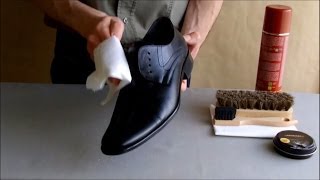 ASMR Shoe shine and wax no talking remake [upl. by Zobias]