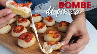 BOMBE di PIZZA  Soffici e golose sfere ripiene di pomodoro e mozzarella  Ricetta facile e veloce [upl. by Oreste]