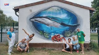 HerzbergElster Neues Wandbild im Schwimmbad  LAUSITZWELLE [upl. by Primalia]