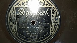 Just A Little Drink Ray Miller amp Orchestra Vocal Wright amp Bessinger Brunswick Gramophone Record [upl. by Releehw]