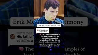 The Menendez brothers case ⚠️ Erik Menendez testimony on first 🍇 at age of 12 erikmenendez [upl. by Ennoira358]