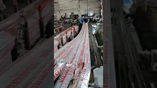 Packing process of long aluminium square tubes [upl. by Ilaire872]