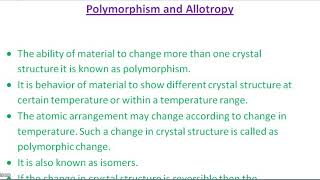 Polymorphism and Allotropy [upl. by Idden]