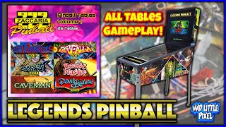 Zaccaria Volume 1 AtGames Legends Pinball All 26 Tables Gameplay With Closeups Shown [upl. by Rafaelia]