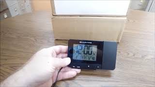 Projection Alarm Clock  Digital Clock with 180° Rotatable Projector [upl. by Bryna792]