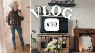 VLOG 33  WOHNZIMMER MAKEOVER IM WESTERNSTIL 🤠  NEUER COWBOYHUT amp SCHNEELIEBE  coyote diaries [upl. by Valaree]