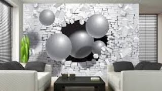 ورق جدران ثلاثي الابعاد متنوع شكلPapier peint 3D moderne rassemblant des forme Modern 3D wallpaper [upl. by Everson]