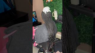 knotless box braids  with the curly ends braids braidstyles hairtutorial Tonlo451 [upl. by Neerac314]