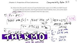 Thermodynamics  37 Ideal Gas Equation with compressibility factor example 2 [upl. by Idur]