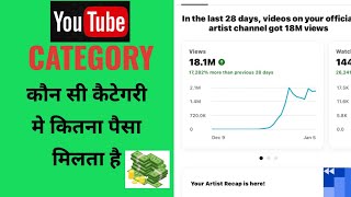 kaun si category me kitna paisa milta hai youtubegrowth categorycarryminati [upl. by Nya265]