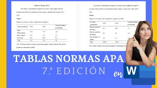 TABLAS NORMAS APA SÉPTIMA EDICIÓN [upl. by Schaper]