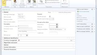 Dynamics AX 2012  Bank Account [upl. by Netsirc]