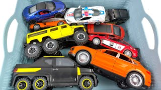 Box Full of Model Cars Porsche 911 Brabus 800 Bugatti Bolide Lamborghini Svj BMW M4 GTR R35 [upl. by Colette]