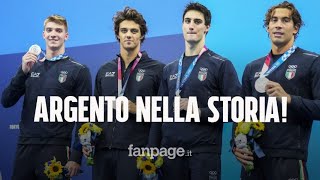 Italia d’argento nella staffetta 4X100 stile libero record e medaglia storica alle Olimpiadi [upl. by Joyann552]