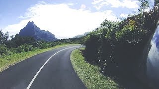 Moorea Island Road Around on Scooter Bike [upl. by Myers703]