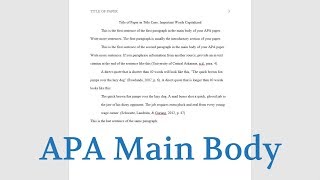 APA in Microsoft Word  Formatting the Main Body Step 5 [upl. by Ayek270]