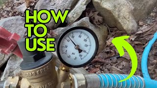 How to Use an Adjustable RV Water Pressure Regulator [upl. by Nilekcaj237]