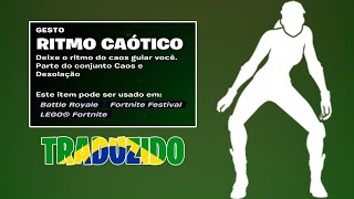 TRADUÇÃO DO EMOTE  RITMO CAÓTICO  FORTNITE [upl. by Mokas961]