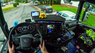 ASMR 🇩🇪 POV Truck Driving 2023 Scania  Shocking Germany Places  4k New Gopro [upl. by Ferdinana72]