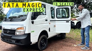 Tata Magic Express 10 Seater CNG Review 2024 [upl. by Assilen157]