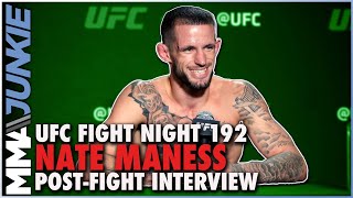 Nate Maness recaps incredible comeback TKO of Tony Gravely  UFCVegas37 [upl. by Hurlee]