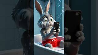 Rabbit singing in the shower cartoon funny animation [upl. by Rehpotisrhc]