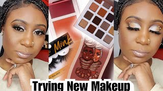 Trying New Makeup  Juvias Place quotCoffee Shopquot Beauty Supply [upl. by Arline]