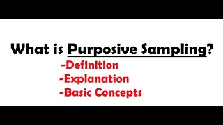 What is Purposive Sampling with Examples [upl. by Sammy779]