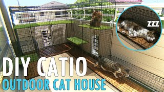 DIY  Building My Cat an Outdoor House  CATIO Patio for Cat [upl. by Ssor]