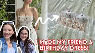 I Recreated a Teuta Matoshi Dress For My Friends Birthday Cherry Inspired Tea Dress DIY [upl. by Syman]