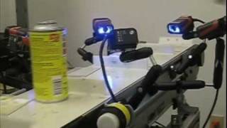 Six Microscan MINI Hawk Imagers Reading Code in Any 360 Degree Position [upl. by Ennoryt]