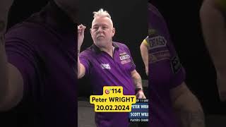 Peter WRIGHT 🎯114 20022024 PDC Players Championship 4 [upl. by Cristi]