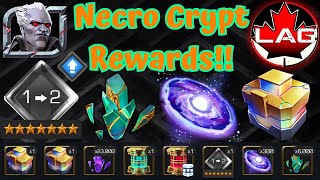 Necropolis Crypt Rewards New 7 R26 R5Ascension Total Item UsageCost For 100 Crystals MCOC [upl. by Ludmilla]