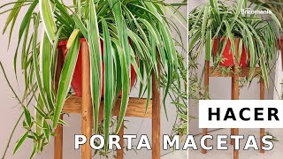 Cómo hacer un PORTA MACETAS para vuestras plantas  Bricomania [upl. by Adorne]