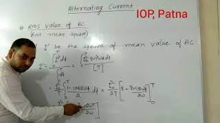 Root mean square value of alternating current Part3 A simple explanation amp its deprivation [upl. by Reh417]