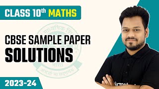 CBSE Sample Paper 202324  Class 10 Maths  Standard Code 041  CBSE Board Exam 2024 [upl. by Fernandes609]