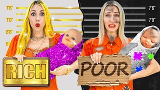 RICH VS BROKE PREGNANT IN JAIL  RICH VS POOR FUNNY SITUATIONS BY CRAFTY HYPE [upl. by Tavi937]