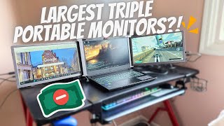 2023 FQQ 154 inch S20 Triple Portable Monitor Review  LARGEST Portable Monitor [upl. by Armmat132]