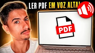 Como LER DOCUMENTOS em PDF EM VOZ ALTA no seu PC ou NOTEBOOK [upl. by Carlye]