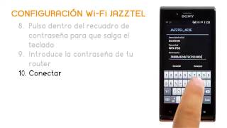 Tutorial SONY XPERIA J  Configuración WiFi Jazztel [upl. by Niatsirk]