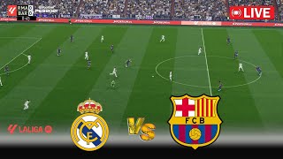 🔴LIVE  Real Madrid vs Barcelona  El Clasico La Liga 2425  Full Match  PES 21 Game Simulation [upl. by Granger685]