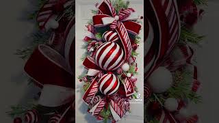 Sweeten up your holiday décor with this stunning candy caneinspired swag christmas wreath diy [upl. by Anawal141]