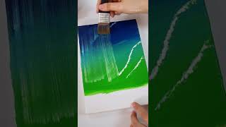 Easy Aurora Acrylic Painting Step By Step art painting shorts [upl. by Lexine231]