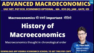 2 history of macroeconomic  macroeconomics school of thought  ugc net  upsc pgt economics [upl. by Eibbob404]