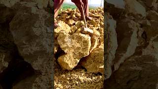 The stone soft as clay was broken into pieces rock stone mountain viralvideo nature vlog [upl. by Rehpinnej841]