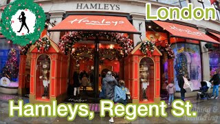 A wonderful step into Hamleys Christmas toy store Regent Street London [upl. by Enehpets]