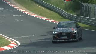 Record drive of the Audi RS Q8 performance on the NürburgringNordschleife [upl. by Odinevneib]