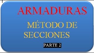 ARMADURAS método de secciones ejemplo 3 PARTE 2 [upl. by Artcele]